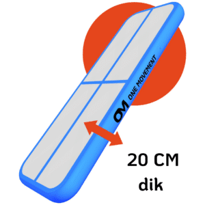 One Movement® Airtrack 3 meter lang | 20 cm dik | blauw