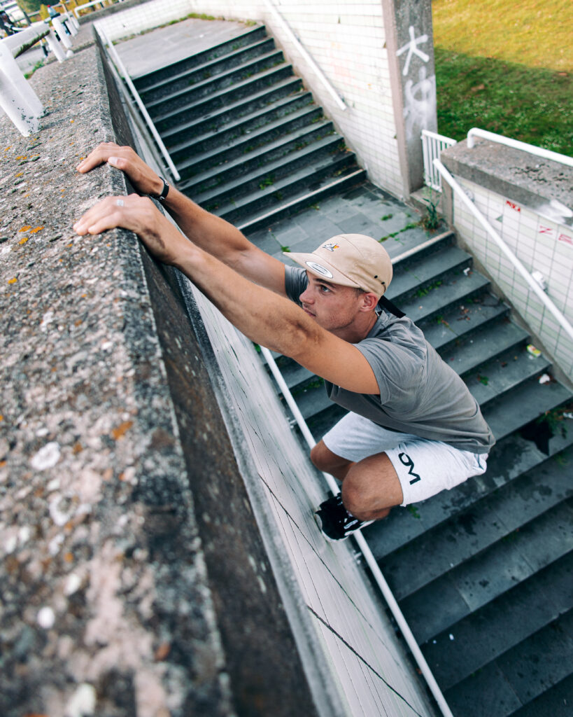 Freerun move tijdens een training van One Movement
